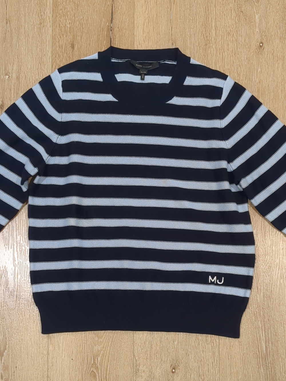 Marc Jacobs Monogram Striped Cotton Crew neck Sweater